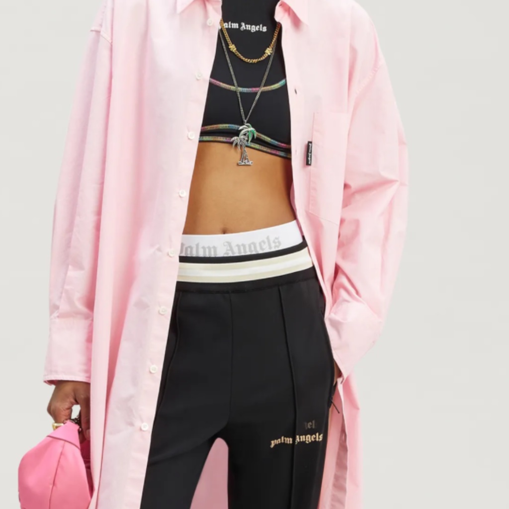 Palm Angels Long-Sleeved Shirt Dress